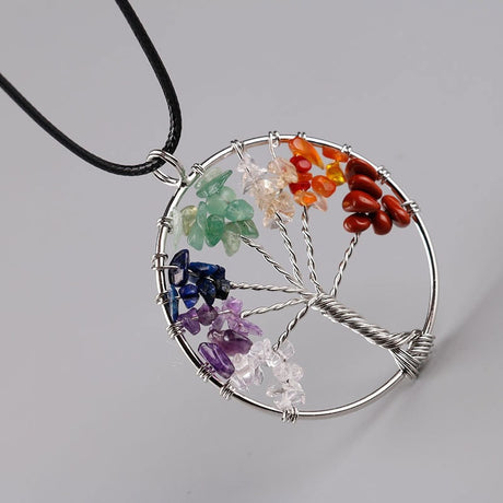 Pendentif Arbre de Vie 7 Chakras